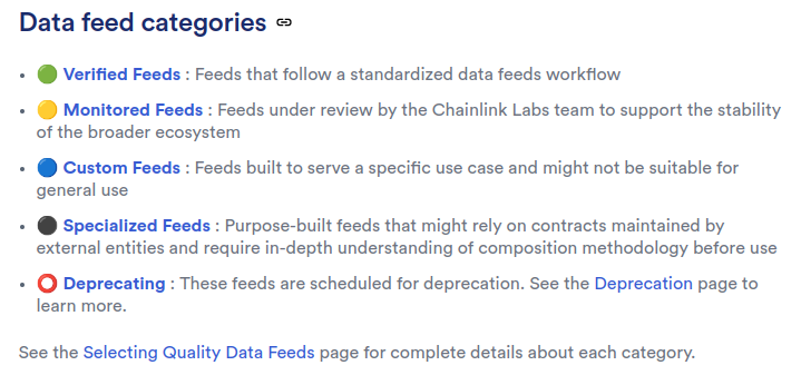 Chainlink price feed